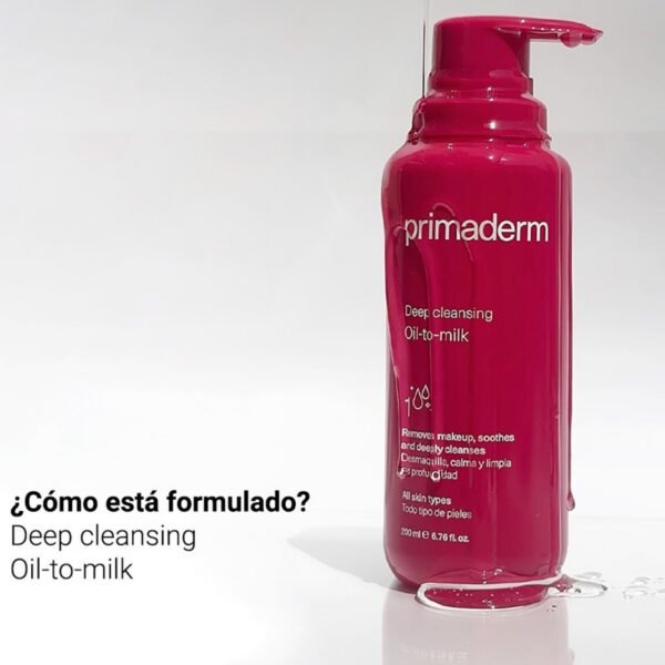 Primaderm deep cleansing oil to milk